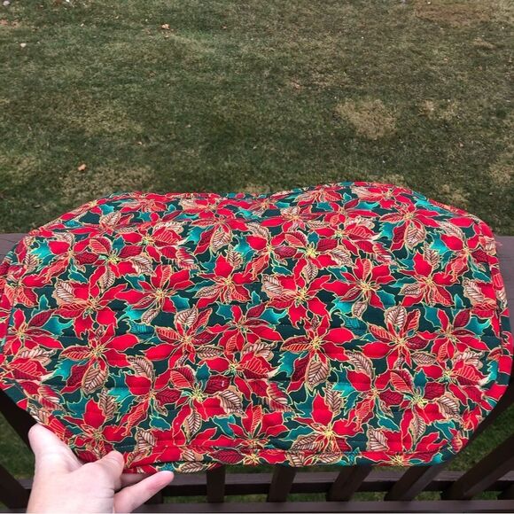 Hand Made Christmas Table Runner approx 13’x67’inches. Padded. NWOT. Beautiful c - Picture 8 of 9